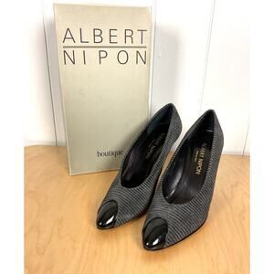 Albert Nipon NIB Greta Heel with Patent Toe Cap Size 7